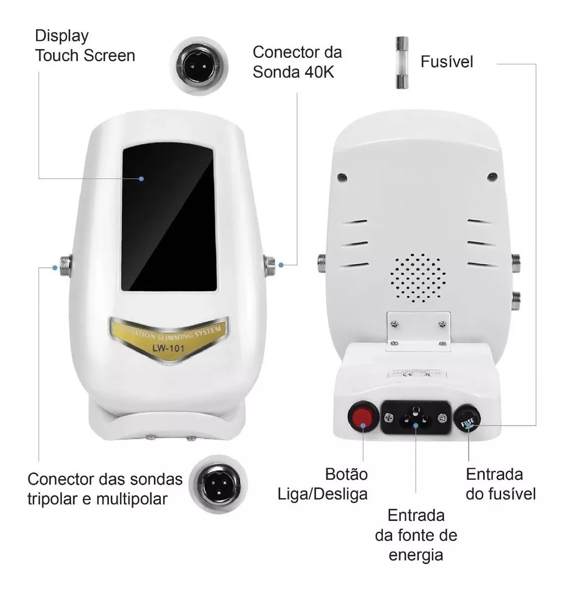 Aparelho Estetica Profissional 40k Lipocavitação Lw 101 - Jefe's