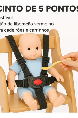 Cinto de Segurança Infantil 5 Pontos Ajustável para Carrinho e Cadeirinha com Trava Central - Jefe's Imports