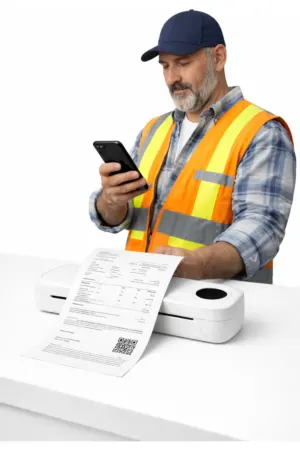 Impressora Térmica Portátil A4 Impressão Sem Fio e Sem Tinta - Jefe's Imports