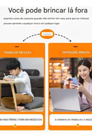 Impressora Térmica Portátil A4 Impressão Sem Fio e Sem Tinta - Jefe's Imports