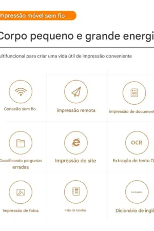 Impressora Térmica Portátil A4 Impressão Sem Fio e Sem Tinta - Jefe's Imports