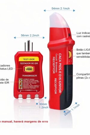 Localizador de Disjuntor UNI-T para Painel Elétrico 100V com Receptor e Transmissor - Jefe's Imports