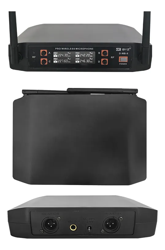 Microfone Wireless Profissional com 4 Microfones Portáteis UHF Sem Fio – Jefe's Imports Microfone Wireless Profissional com 4 Microfones Portáteis UHF Sem Fio - Jefe's Imports