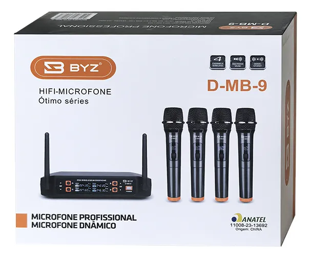 Microfone Wireless Profissional com 4 Microfones Portáteis UHF Sem Fio – Jefe's Imports Microfone Wireless Profissional com 4 Microfones Portáteis UHF Sem Fio - Jefe's Imports