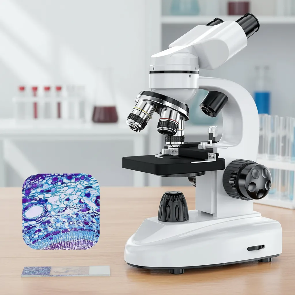 Microscópio Binocular Profissional Biológico com 4 Objetivas – Até 1600X com Maleta – Jefe's Imports Microscópio Binocular Profissional Biológico com 4 Objetivas – Até 1600X com Maleta - Jefe's Imports