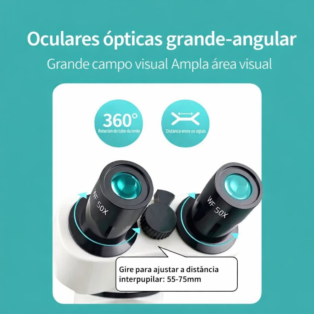 Microscópio Binocular Profissional Biológico com 4 Objetivas – Até 1600X com Maleta – Jefe's Imports Microscópio Binocular Profissional Biológico com 4 Objetivas – Até 1600X com Maleta - Jefe's Imports