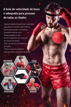 Bolinha de Boxe para Treino de Velocidade e Esquiva – Punch Ball com Faixa de Cabeça - Jefe's Imports