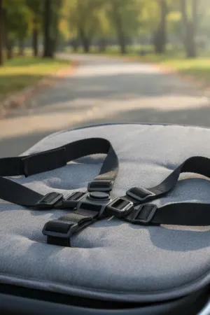 Cinto de Segurança Infantil 3 Pontos Ajustável para Cadeira e Carrinho - Jefe's Imports