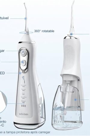 Irrigador Oral Elétrico Portátil Recarregável 5 Modos 140PSI com 4 Bicos USB-C - Jefe's Imports