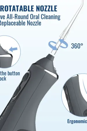 Irrigador Oral Elétrico Portátil Recarregável 5 Modos 140PSI com 4 Bicos USB-C - Jefe's Imports