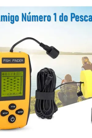 Localizador de Peixes Sonar Portátil Fish Finder com Transdutor e Display LCD - Jefe's Imports