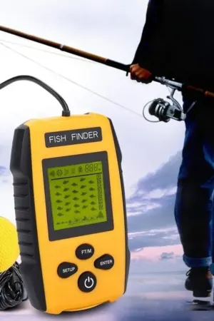 Localizador de Peixes Sonar Portátil Fish Finder com Transdutor e Display LCD - Jefe's Imports