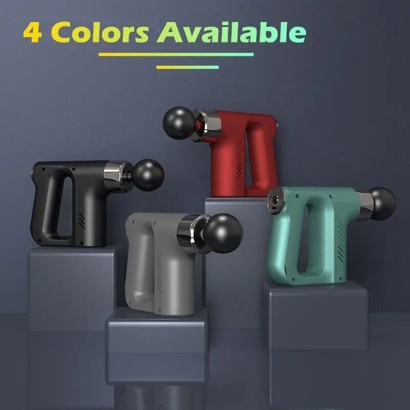 Massageador Corporal Fascial Modelo Pistola com 4 Cabeças e 5 Velocidades – Jefe's Imports Massageador Corporal Fascial Modelo Pistola com 4 Cabeças e 5 Velocidades - Jefe's Imports