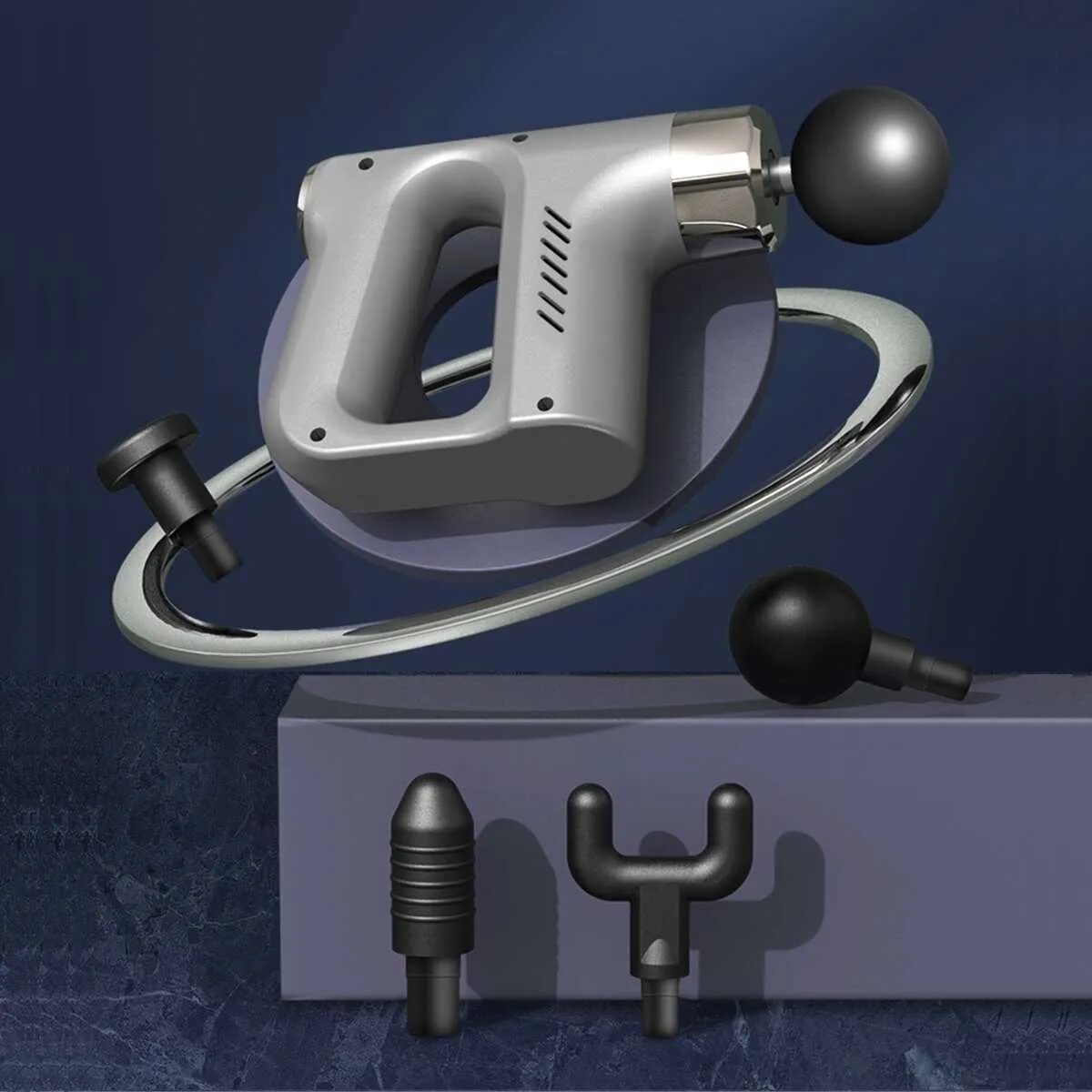 Massageador Corporal Fascial Modelo Pistola com 4 Cabeças e 5 Velocidades – Jefe's Imports Massageador Corporal Fascial Modelo Pistola com 4 Cabeças e 5 Velocidades - Jefe's Imports