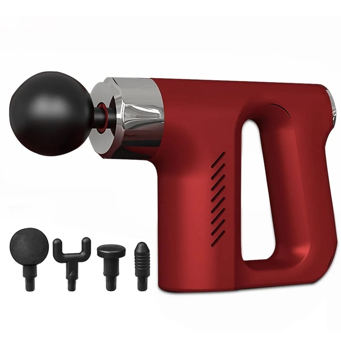 Massageador Corporal Fascial Modelo Pistola com 4 Cabeças e 5 Velocidades - Jefe's Imports Massageador Corporal Fascial Modelo Pistola com 4 Cabeças e 5 Velocidades - Jefe's Imports