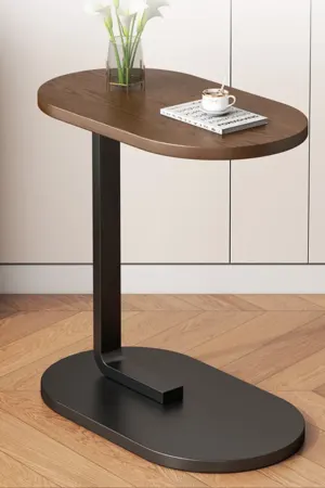 Mesa Lateral de Apoio para Sofá e Cama Tipo C em MDF com Estrutura de Ferro - Jefe's Imports