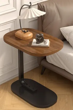 Mesa Lateral de Apoio para Sofá e Cama Tipo C em MDF com Estrutura de Ferro - Jefe's Imports