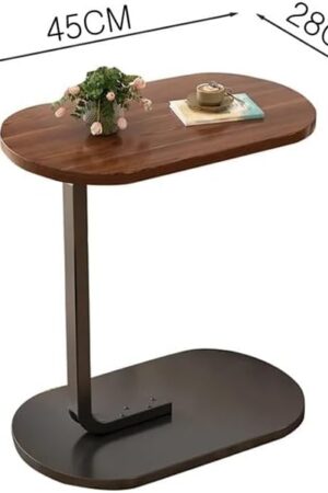 Mesa Lateral de Apoio para Sofá e Cama Tipo C em MDF com Estrutura de Ferro - Jefe's Imports