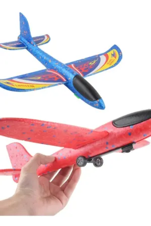 Pistola Lançadora de Avião Planador Infantil Brinquedo Catapulta Manual com Avião Grande - Jefe's Imports