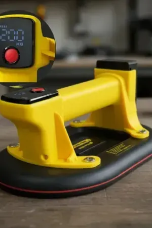 Ventosa Elétrica a Vácuo 200kg para Vidro e Porcelanato com Visor Digital Recarregável - Jefe's Imports