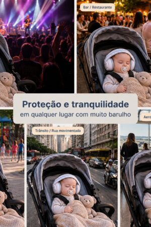 Abafador de Som Infantil Para Bebês Proteção Auditiva 27dB Ajustável - Jefe's Imports