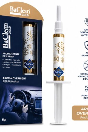Aromatizante Para Ar Condicionado Automotivo Tipo Seringa 5g BaClean Gold Sanitizante Anti Odor Bactérias e Fungos - Jefe's Imports