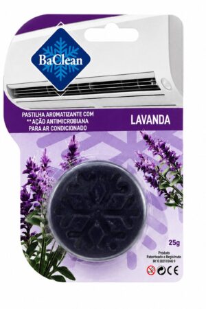 Kit 6 Pastilhas Aromatizantes Para Ar Condicionado BaClean Lavanda e Flor de Algodão 25g - Jefe's Imports