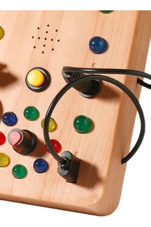 Painel Sensorial Infantil Montessori Dino Power Interativo em Madeira com Luzes Educativas - Jefe's Imports