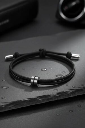 Pulseira Masculina Ajustável Antiestática Magnética EDC Minimalista Preta Premium Para Uso Diário - Jefe's Imports